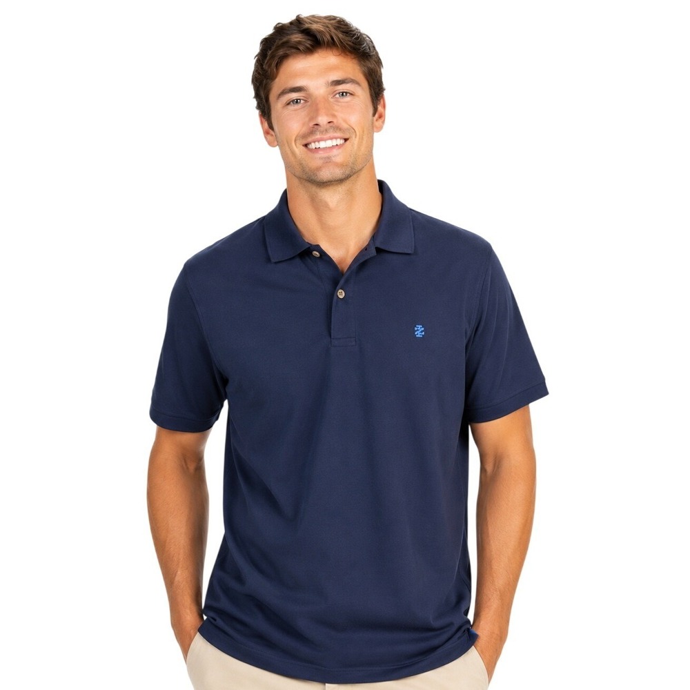 IZOD Performance Polo Shirt XL Peacoat Navy Blue Golf Stretch Quick Dry UPF 15